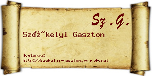 Székelyi Gaszton névjegykártya